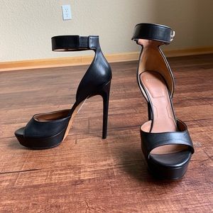 Givenchy Paris 11M ankle wrap open toe platforms
